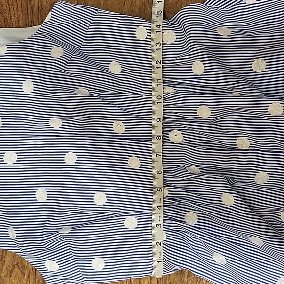 KARL LAGERFELD PINSTRIP POLKA DOT DRESS - Picture 10 of 11